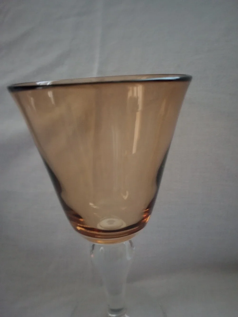 Artland Iris Amber Hand Blown Glass Water/Wine Goblets, Set of 4 -